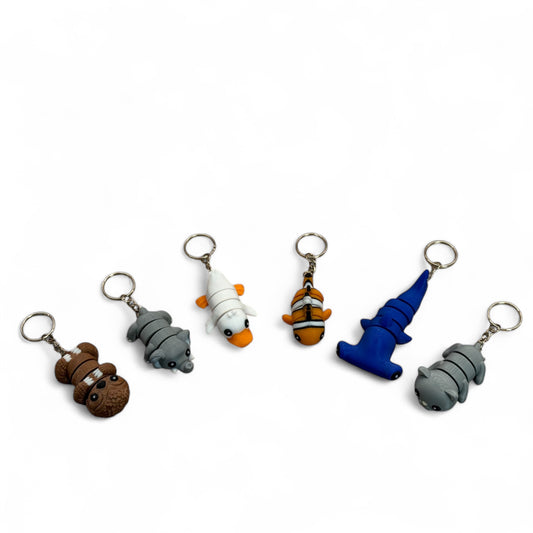 Bundle Cute Flexi Figuren Schlüsselanhänger